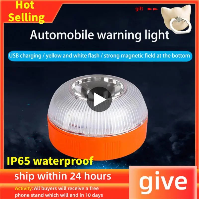 Car Strobe Light Car Emergency Light V16 Homologated Dgt Approved Car Emergency Beacon Light Rechargeable Magnetic Induction Strobe