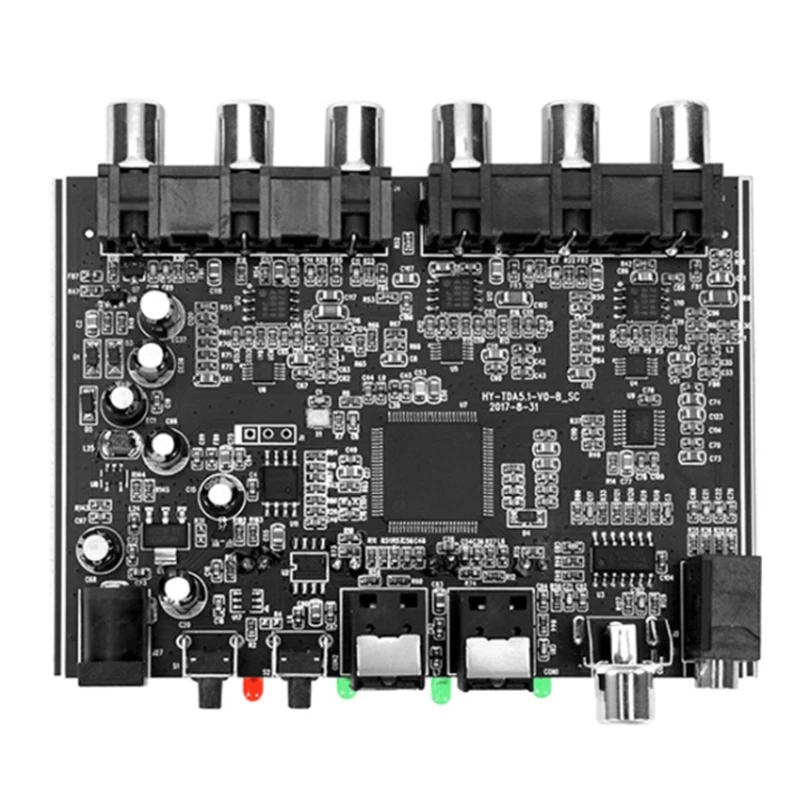 Placa de Decodificação para Home Theater Módulo Dac 5.1 Canais Ac3 Pcm Óptica Digital Dts Rca Hifi Áudio Estéreo Decodificador Amplificador
