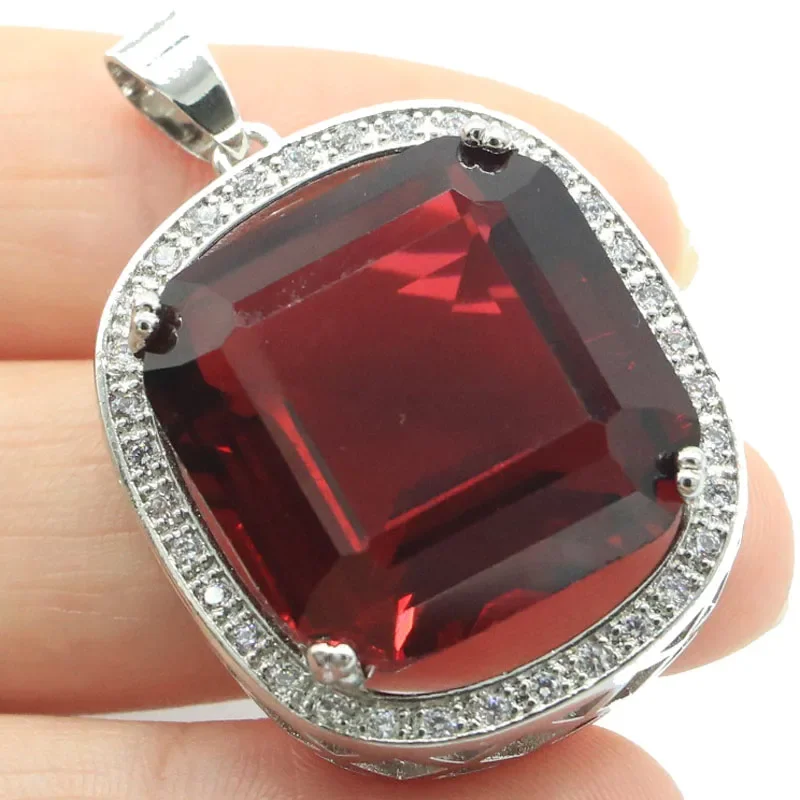 13g Customized 925 SOLID STERLING SILVER  PENDANT Swiss Blue Violet Tanzanite Orange Spessartine Rhodolite Garnet Kunzite CZ Dai
