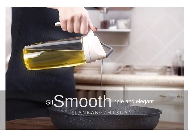 Description Picture 5 of itemHousehold kitchen large-capacity 1000ml dustproof glass oil bottle with automatic opening and closing