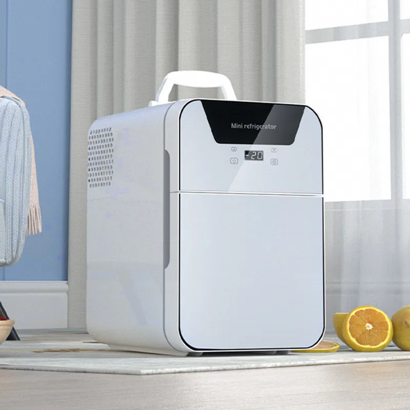 20-Liter Mini Mini Refrigerator Household Student Cosmetics Car Home Dual-Use Refrigeration Portable Digital Display Compressor