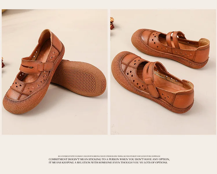 Neue V-Schnitt-Rindslederschuhe für Damen, luxuriöse Ballerinas mit breiter Zehenpartie, Damen-Vintage-Slip-on-Römerschuh, hochwertige Markenmokassins – Detail 11