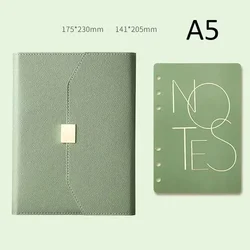 Vintage Premium PU Leather Refillable A5 Journal Notebook (Green-A5)