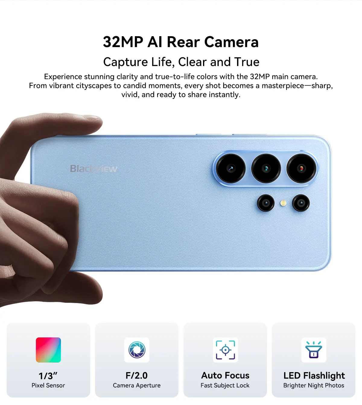 BLACKVIEW Smartphone WAVE 10 24GB(8+16)+128GB Android 16 5000mAh 6.88'' HD+ IPS Dual SIM 1080P FHD Doke AI 2.0 120Hz 32MP+13MP