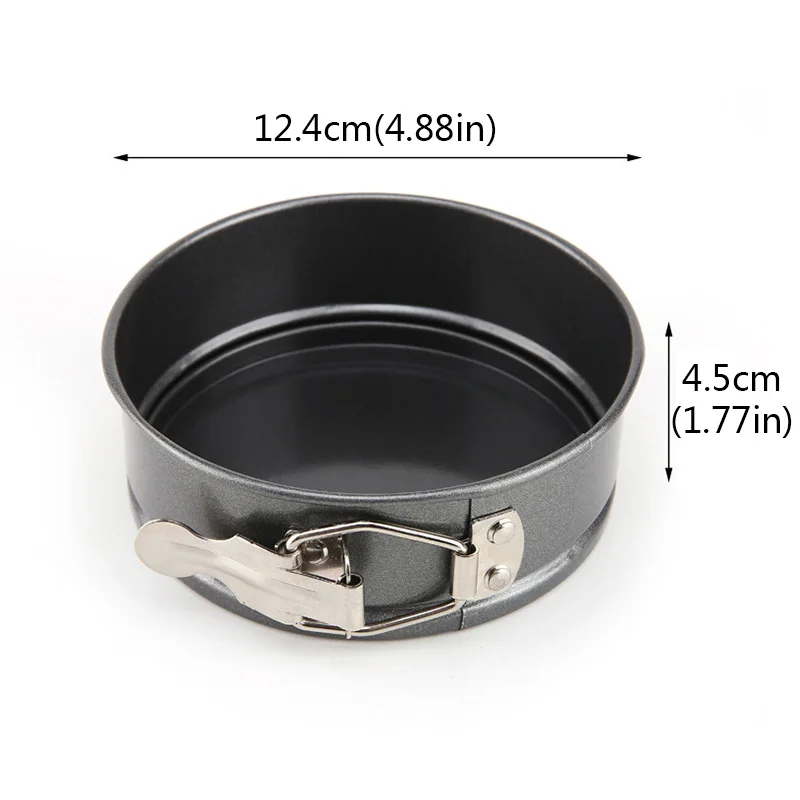 3pcs Mini Non-Stick Cakes Molds Carbon Steel Heart Round Rectangle Toast Bread Pan Bakeware