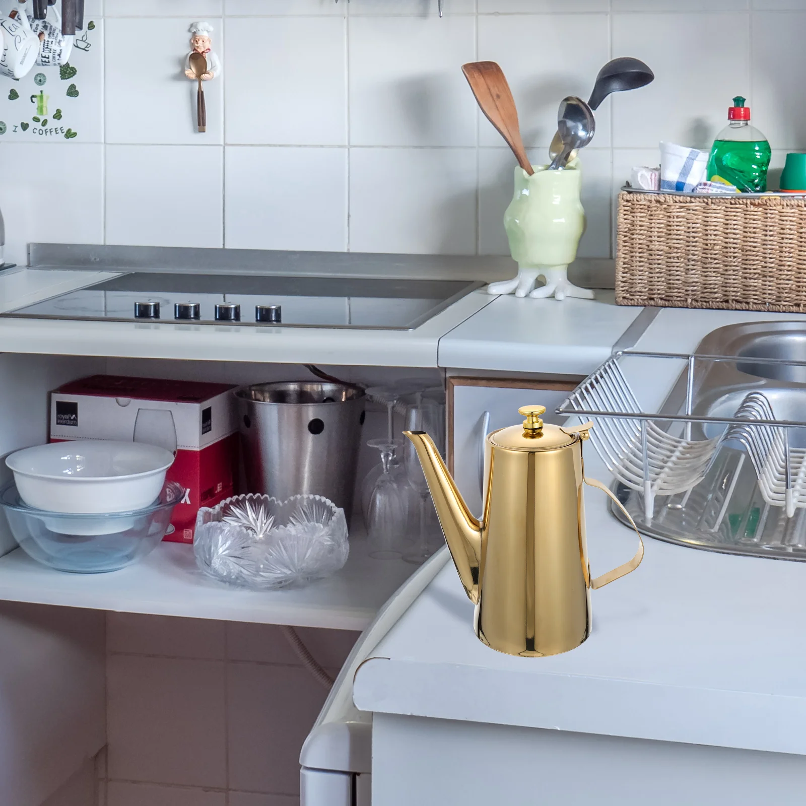 Oil Dispenser Bottle Olive Vinegar Container Sauce Stainless Steel Pot Pitcher Soy Cruet Kitchen Jug Water Decanter Cooking oil spray dispenser,food storage container,stainless steel oil pot,oil container