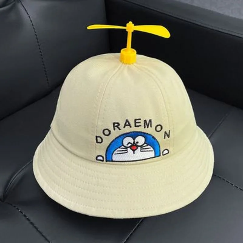 Doraemon Bucket Hat Cute Cartoon Anime Child Beach Round Cap Full
