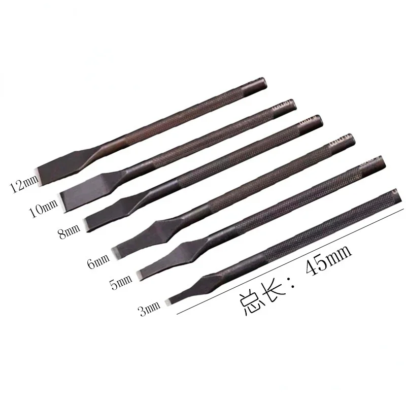 

3/5/6mm black flower rod flat cutting diy tool card position cutting cowhide leather punching word punching word cutting