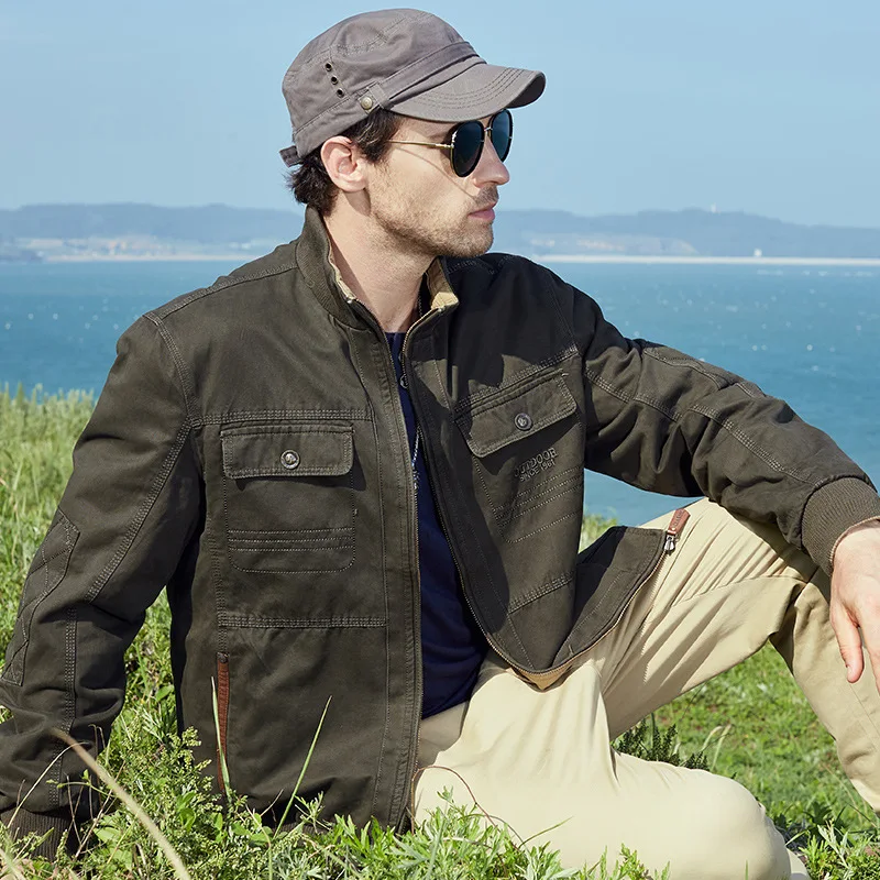 Tactical Jacket Man Design Clothes Fashion Jacket Bomber Techwear Motorcycle Camping Sportsfor Heating Cardigan Baseball