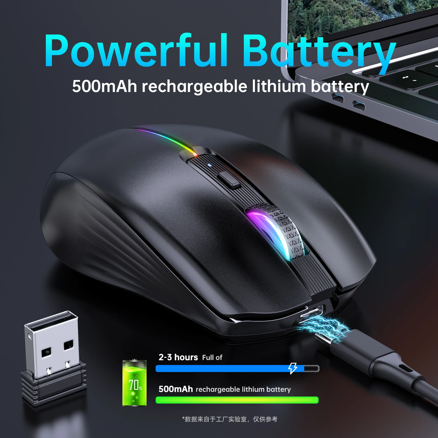 Type-c Rechargeable Wireless mouse Bluetooth RGB USB Ergonomic Gaming Mouse Silent for Computer Laptop Macbook wireless mouse,gaming mouse
