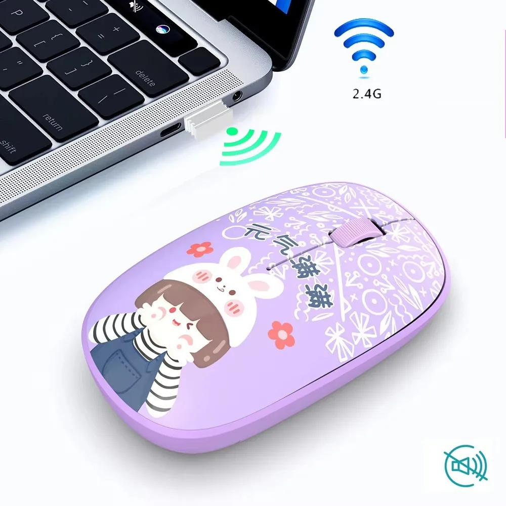 High-Quality Wireless Silent Bluetooth Cartoon Mouse