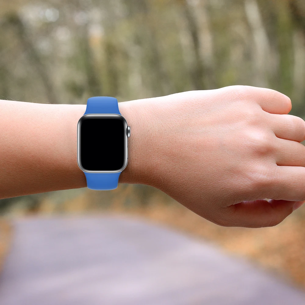 Sport Silicone Strap for Apple Watch Band 45mm 41mm 40mm 38mm Soft Bands Waterproof Wristbands for iWatch Series 7 SE6 5 4 3 2 1
