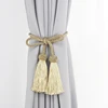 1Pair Tassel Curtain Tieback Room Accessories Curtain Buckle Holder Rope Handmade Weave Tassel Fringe Bandage Home Decoration 4