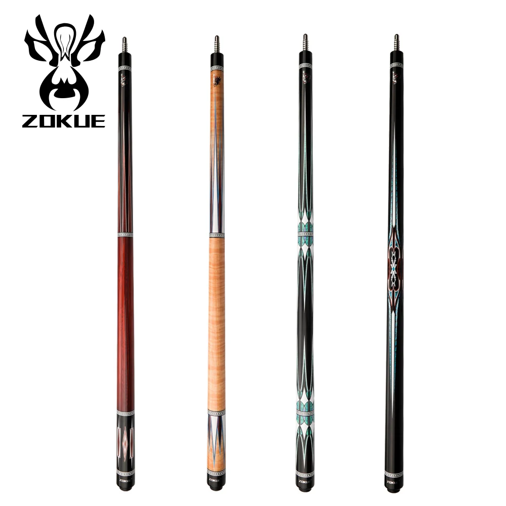 ZOKUE Carom Cue Stick French Carom Billiard Play Cue Three Bands Korean 3 Cushion Cue Taper 12mm Tip 142cm Libre Cue With Case