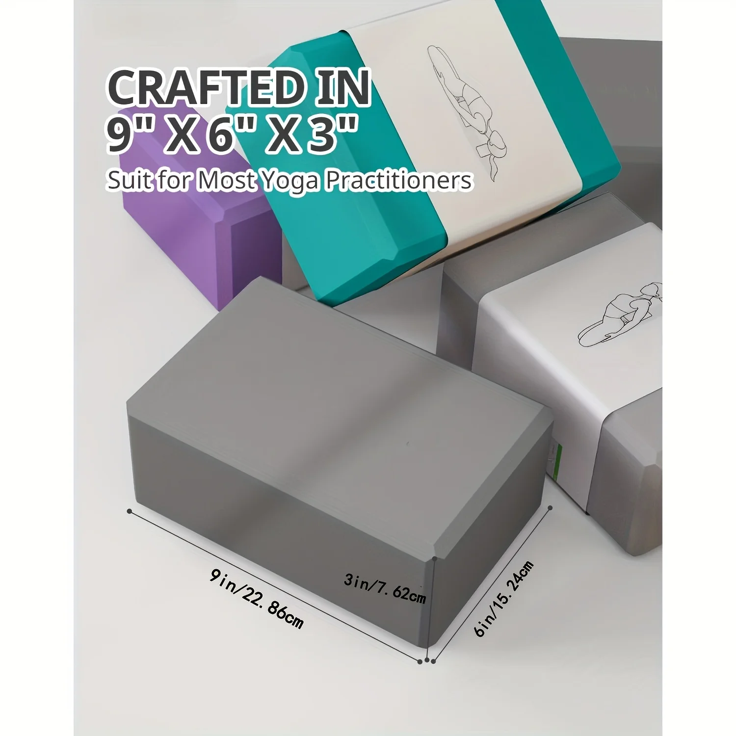 High-Density Foam Yoga Brick - Lightweight, Supportive, Odorless Fitness Essential