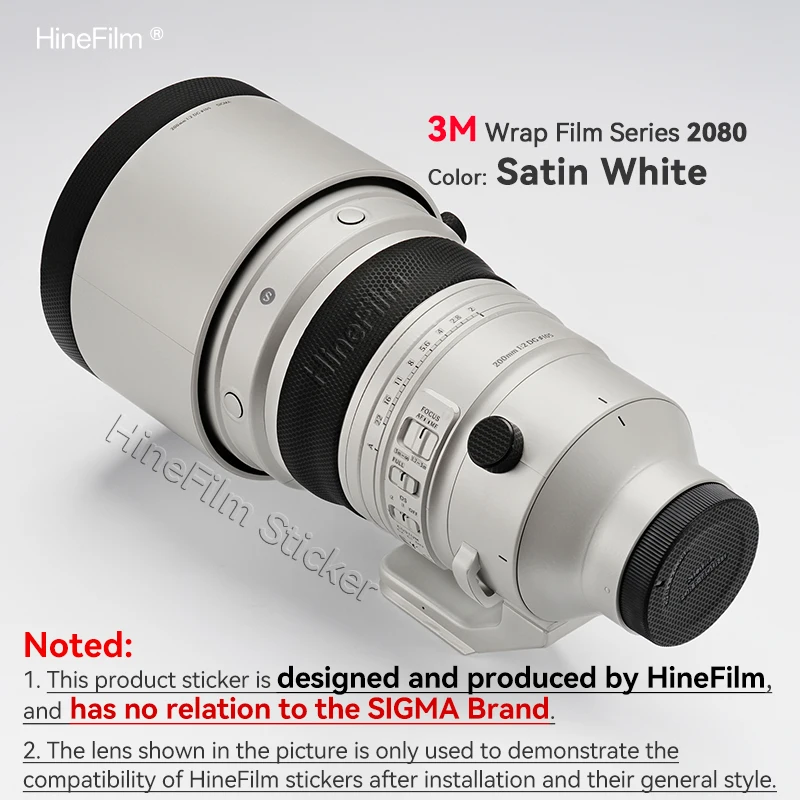 시그마 200mm F2 DG OS 스포츠 FE 마운트 렌즈용 하인필름 스킨, 스크래치 방지 렌즈 스티커 200F2 보호 스티커 200 F2 스킨