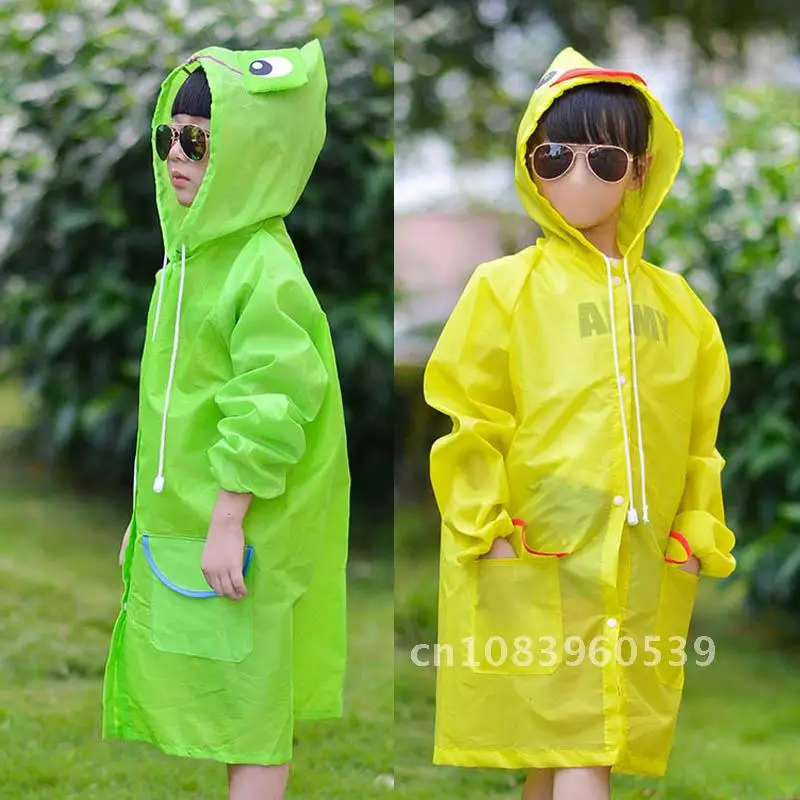

Rainwear 1PCS Children Raincoat Kids Rain Coat Waterproof Windproof Rainsuit Cartoon Animal Style Student Poncho