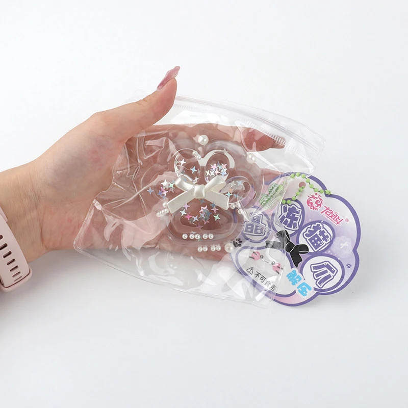 Creative Funny Stress Relief Toy Transparent Pearls Bow Cat Claw Antistress Foot Toys Super Soft Decompression Pinch Toy