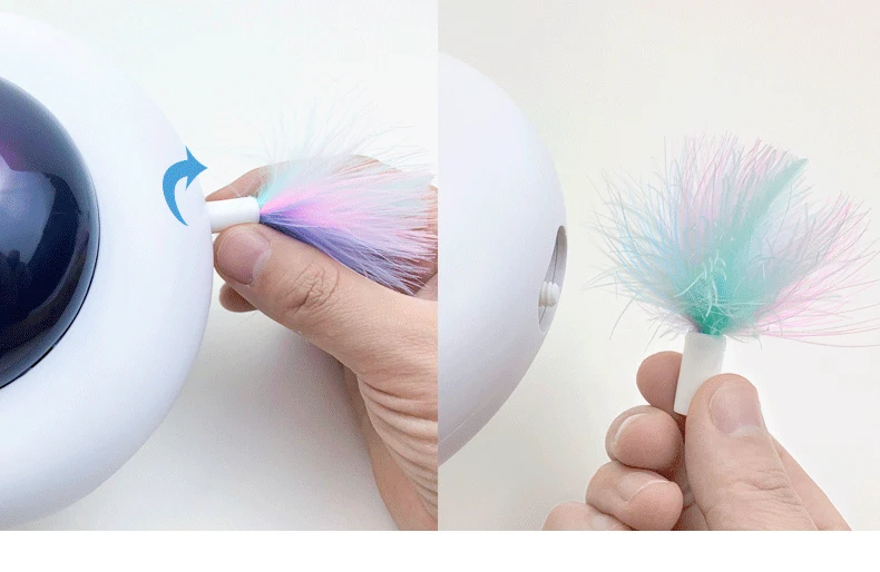 Cats Teaser automatic Toys Interactive funny cat Feather Stick Spinning Pet Turntable Catching Training intelligent toy