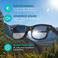 Smart Glasses Real-Time 160+ Language Translation 8MP HD Camera Glasses with Color-Change Len for Men Women Driving - Image 2