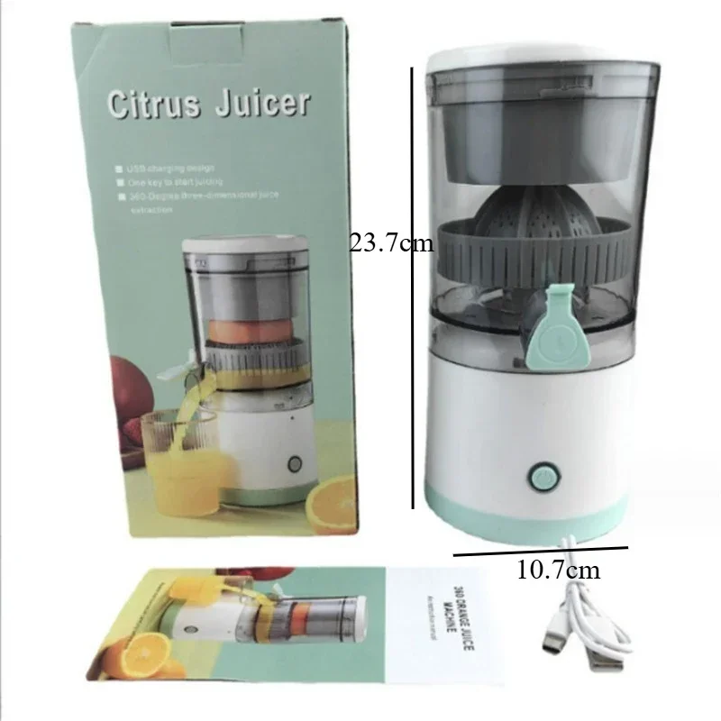 1PC Portable Electric Juicer Orange Lemon Juice USB Rechargeable Citrus Wireless Fruit Blender Automatic Fresh Juicing Cup 6