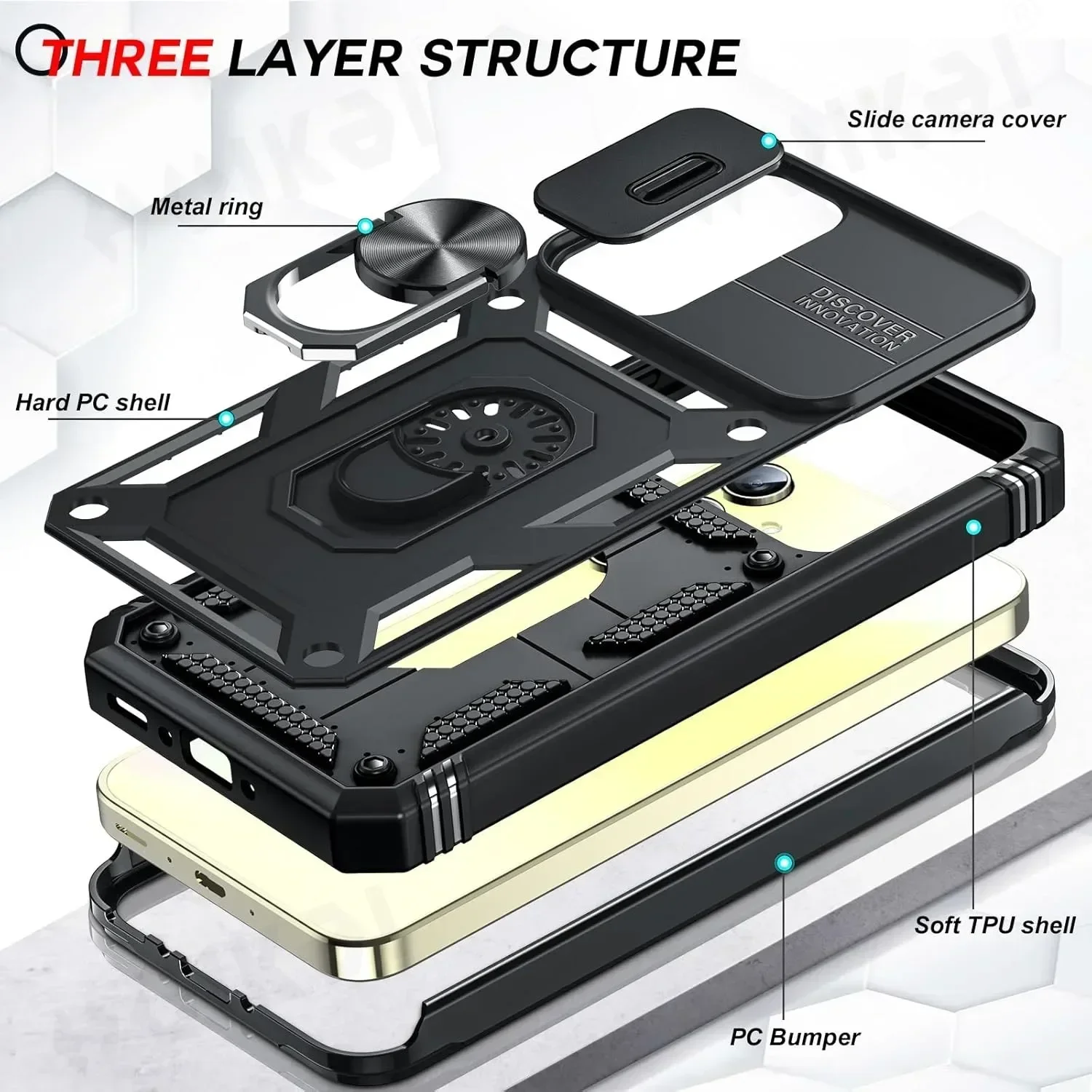 Camera Slide Lens Protective Grade Rugged Phone Case
