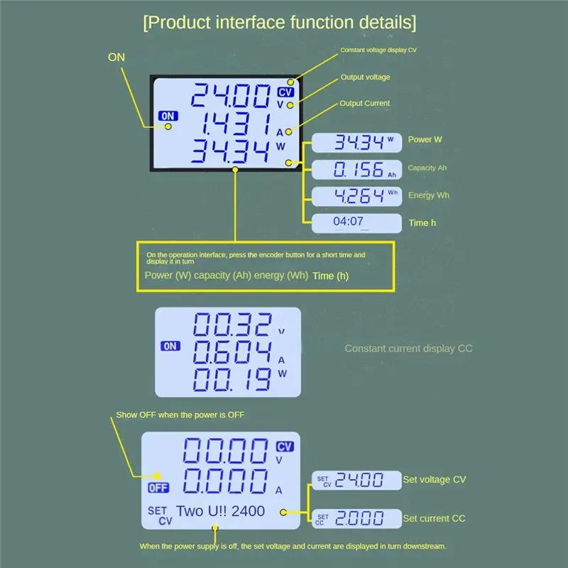 1 PCS CNC 조정 가능한 정전압 레귤레이터 플라스틱 DC 50V 8A 400W 표시된 대로 CV CC 스텝다운 전원 공급 장치 모듈 XY5008E-New