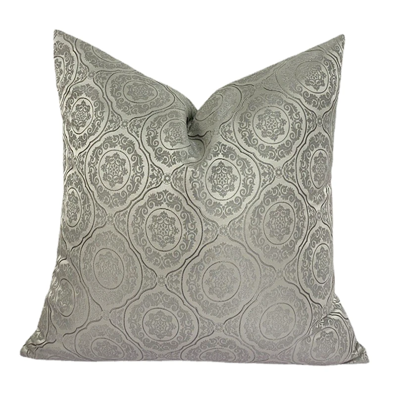 Deluxe Woven Vintage Floral Grey Hotel Federa Decorativa Home Sofa Chair Fodera Per Cuscino 1 Pc Pack 18X18 Pollici