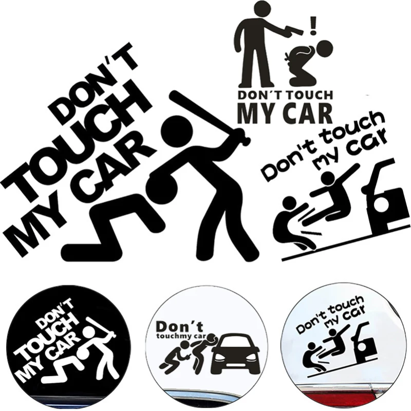 Creative Don't Touch My Car Car Sticker Decals Funny Exterior Auto