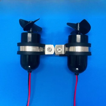 1 Paio di Motori Subacquei Modificati 3-12V con Staffa Fissa, Propulsore ROV Impermeabile ad Alta Velocità per Sottomarini RC Fai-da-Te