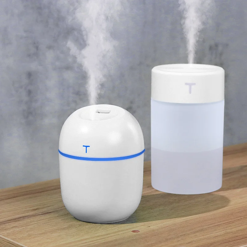 Petit humidificateur, humidificateurs à double pulvérisation pour chambre à  coucher, mini humidificateur 600 ml pour plante, humidificateurs personnels  de bureau pour voiture de bureau d'intérieur, humidificateur portable à  double jet pour double