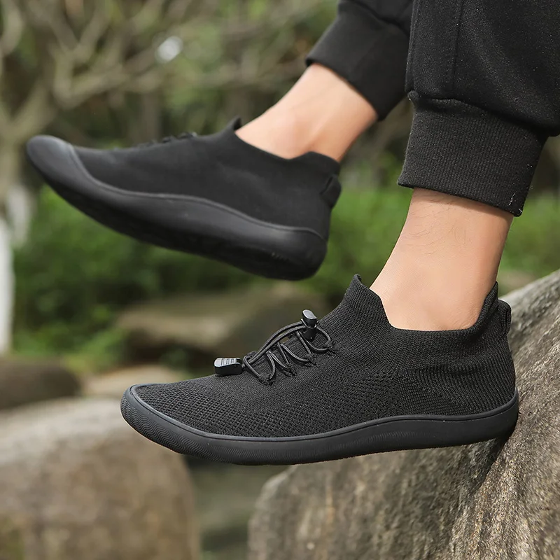 Unisex Barefoot Shoes Mens Wide Toe Box Shoes Breathable Hiking Walking Sneakers Gym Zero Drop Running Shoes Minimalist Footwear