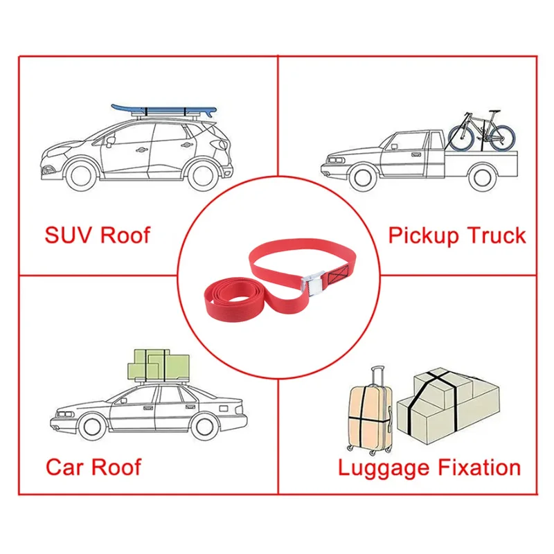 25MM*2M Zinc Alloy Pressure Buckle Pallet Cargo Straps Luggage Fixed Car Fixed Tightener Tensioner Straps