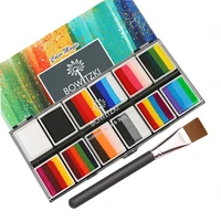 Bowitzki Professional Mountains and rivers Face Paint And Body Paint 12x10gm One Stroke Split Cake Rainbow Halloween ﻿ 1