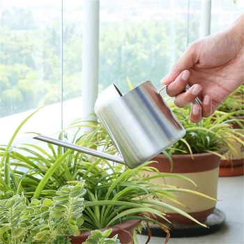 Mini Watering Can Stainless Steel Watering Device with Long Spout Gardening Tools for Garden Yard Lawn Plant Flower Dropshipping