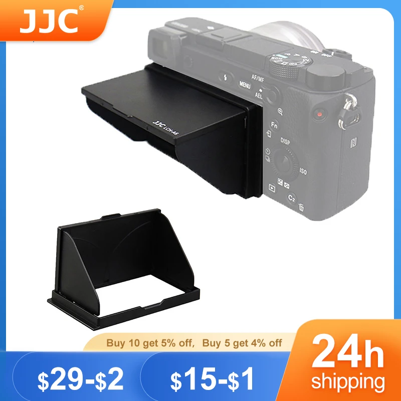 JJC Camera LCD Hood Shade Cover Screen Protector Sunshade Guard for Sony A6400 A6100 A6600 A6000