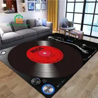 Music Vinyl Disc Player Rug for Bedroom Living Room Carpet for Kitchen Floor Mats Home Decor Non-Slip Floor Pad Rug 15 Sizes 1