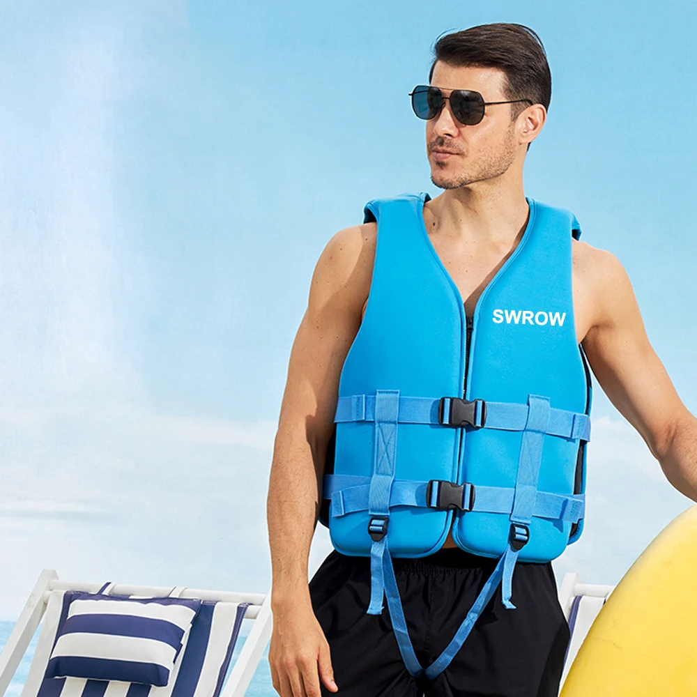 Neoprene Life Jacket for Adults and Kids, Water Sports, Fishing, Kayaking, Boating, Swimming, Surfing, Drifting, Safety