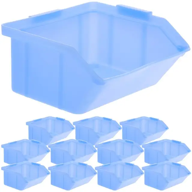Box Storage Bin Parts Bins Organizer Smallnesting Shelf Stackable Nails  Tool Plastic Trays Wall Drawer Pantry
