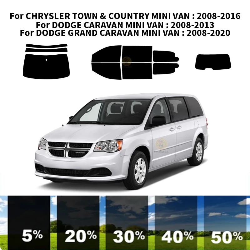 

Precut nanoceramics car UV Window Tint Kit Automotive Window Film For DODGE CARAVAN MINI VAN 2008-2013