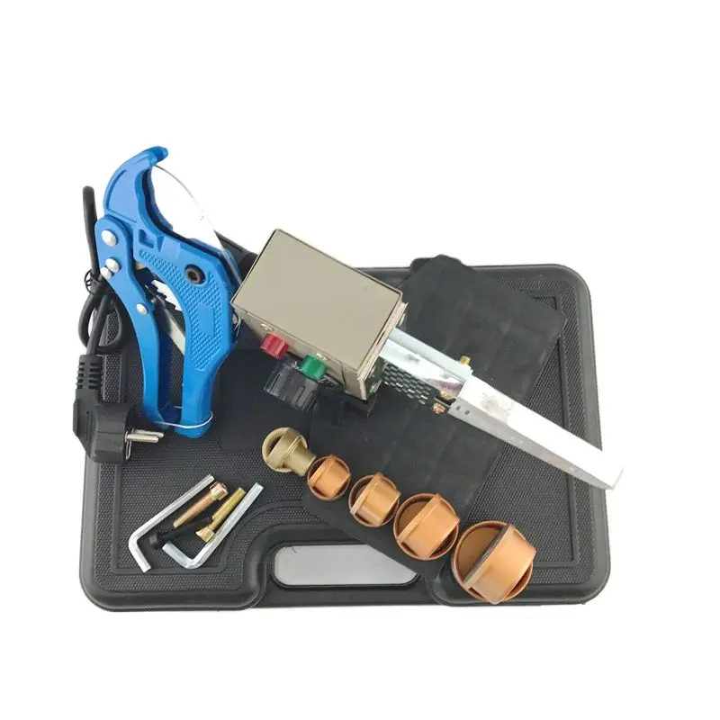 1 Set Soldering Iron For Plastic Pipe Welding Machine 220V Tube Welding Machine PPR Heating Machine With 16/20/25/32/40mm Heads cordless hot melt machine electric ppr water pipe melter rechargeable plastic welding tools with heads for makita 18v battery