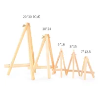 1/5pcs Natural Wood Mini Easel Frame Tripod Display Meeting Wedding Table Name Card Stand Display Holder Children Painting Craft 1