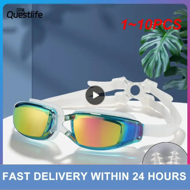 

1-10 шт., водонепроницаемые очки для плавания, с гальваническим покрытием