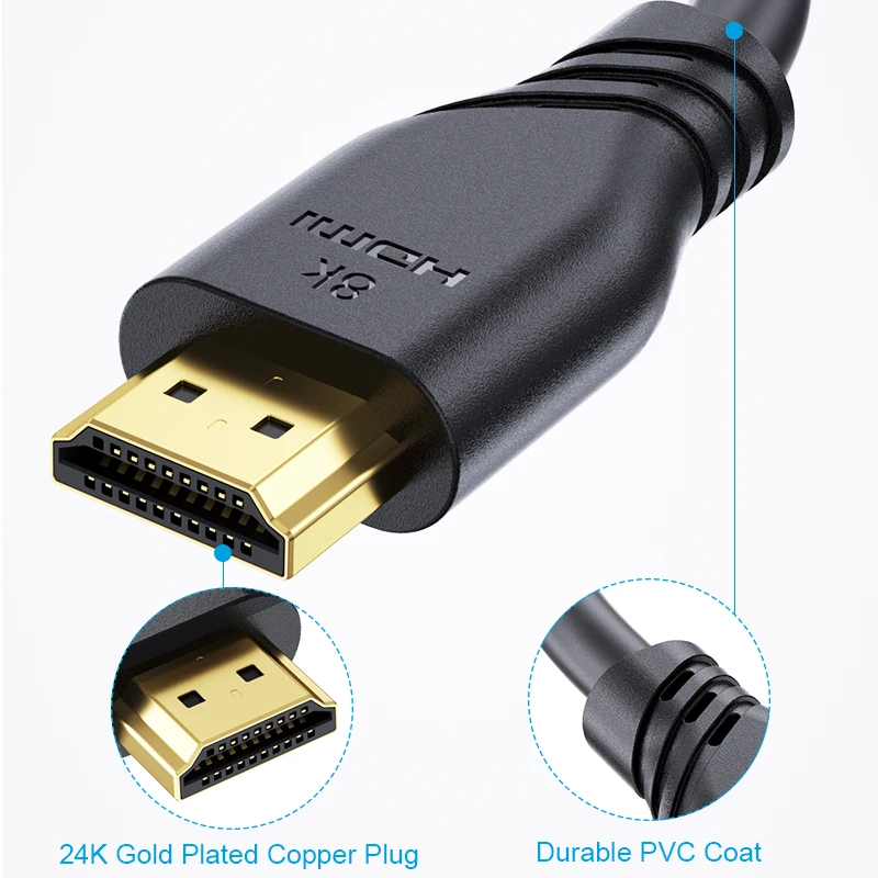 Soompon HDMI 2.1 ̺ 8K/60Hz 4K/120Hz HDMI й ̺ PS5 PS4 Ʈ TV   48Gbps ʰ  ̺