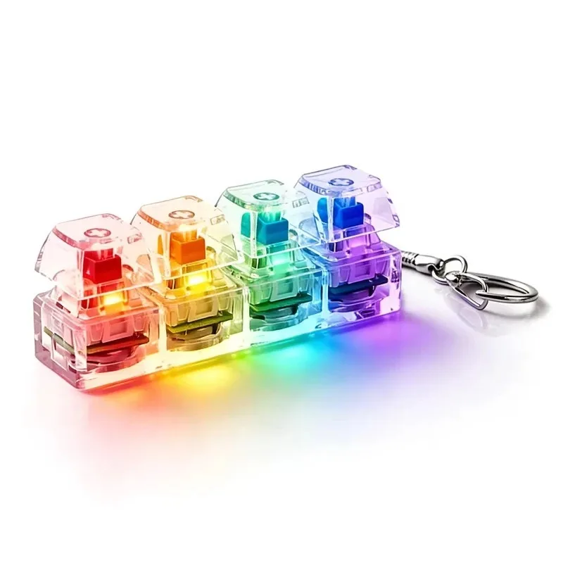 Illuminated Stress Relief Keycap Fidget Toy & Keychain