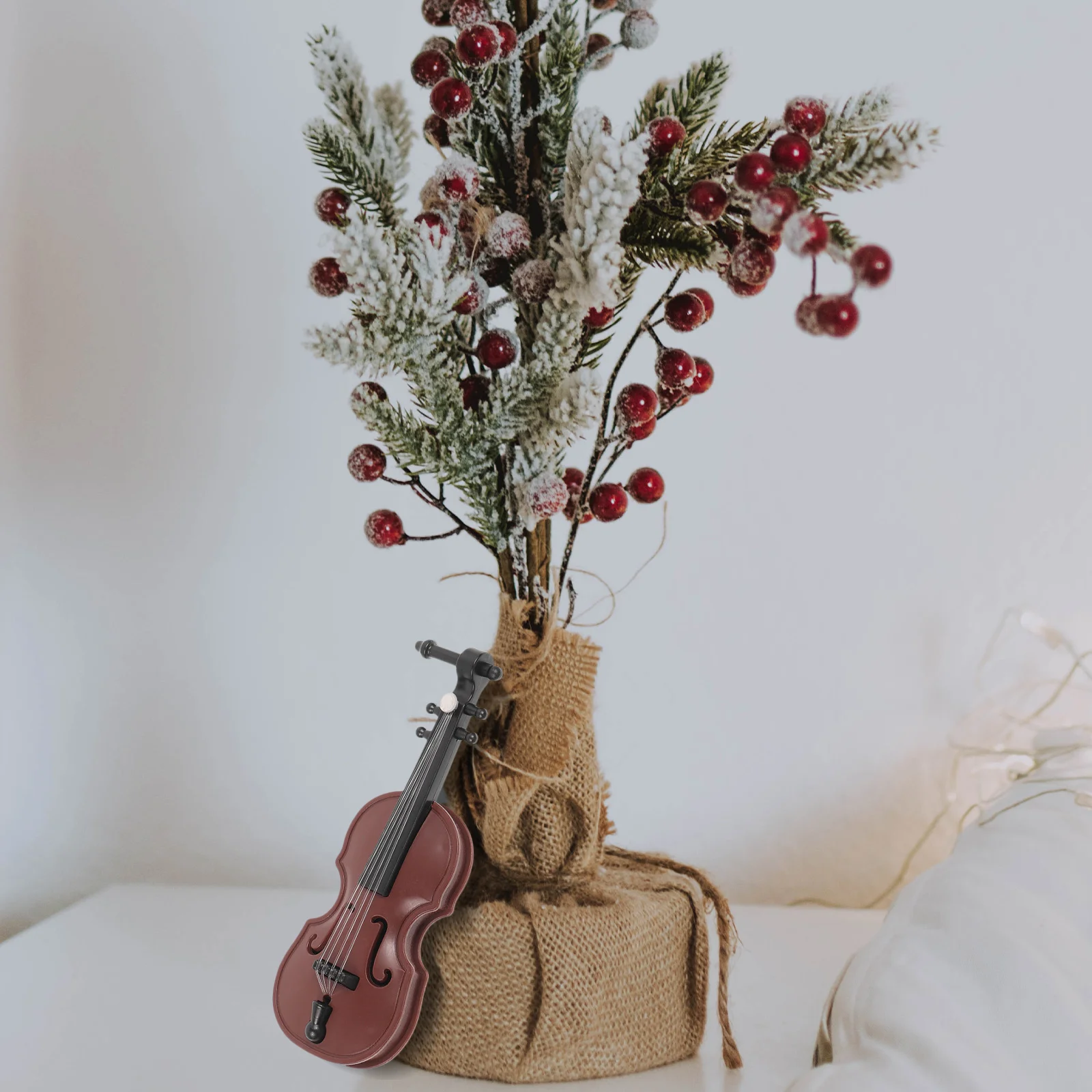 

15/20pcs Mini Violin Models Toys Miniature Wooden Musical Instruments Collection Dollhouse Furniture Decoration