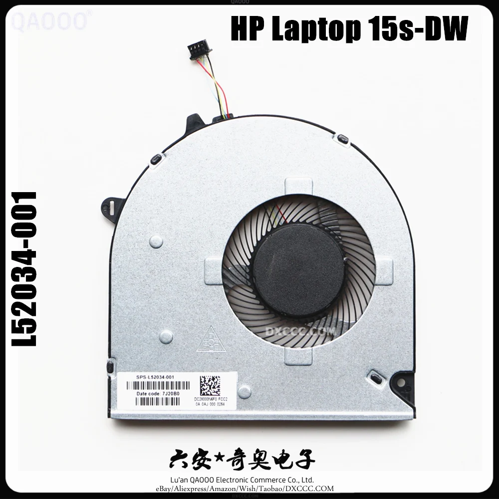 para Laptop hp 15s-dw 15-dw 15s-dw0002tx 15s-dw0006tx 15-dw0083wm 15-dw1020wm 15-dw1083wm Ventilador de Refrigeração da Cpu L52034001