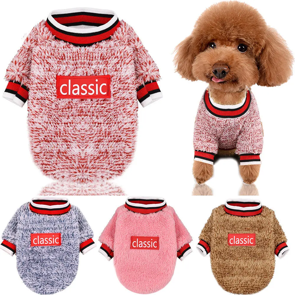 

Dog Clothing Small and Medium-sized Dog Autumn and Winter Clothing Thickened Warm Vest Fadou Teddy Sweater Pet Warm Accessories