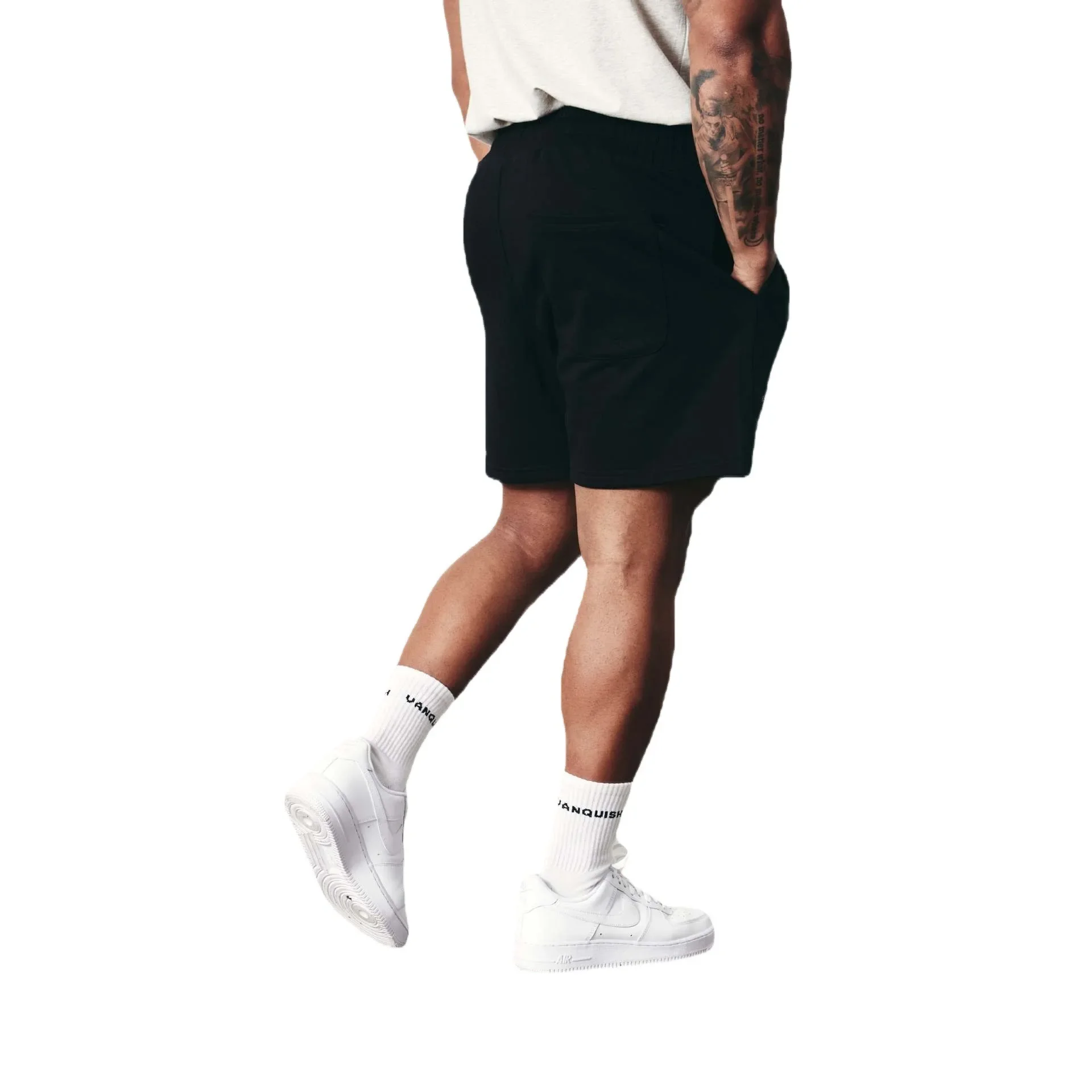 New VQ Muscle Fitness Brothers Summer Sports Casual Cotton Five-Part Pants Men Running Loose Shorts Male Model AE Stock