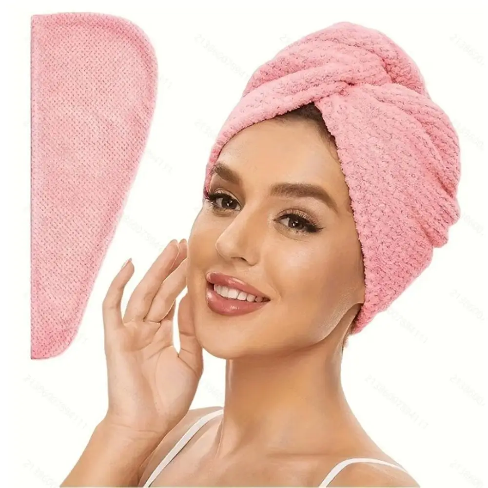 Ultra-Absorbent Microfiber Hair Towel Wrap for Quick-Dry, Anti-Frizz Turban with Secure Button